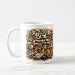 Bird Watching Club Mug   Cute Bird Lover Coffee Mu
