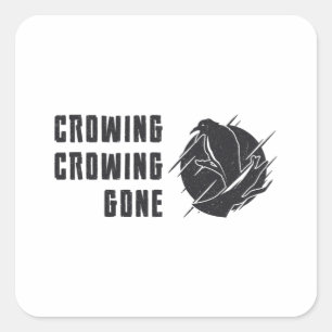 Bird Watching Crowing Gone Funny Bird Watcher Square Sticker