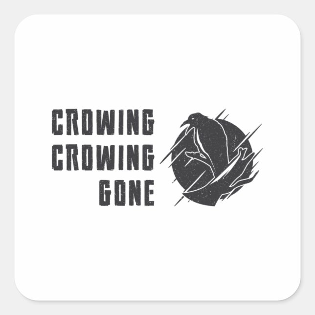 Bird Watching Crowing Gone Funny Bird Watcher Square Sticker (Front)