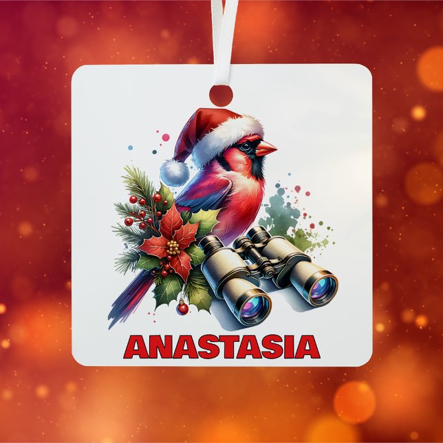Bird Watching Enthusiast Personalized Metal Ornament (Creator Uploaded)