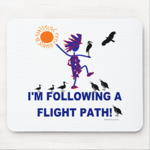 Bird Watching Flight Path Mouse Pad