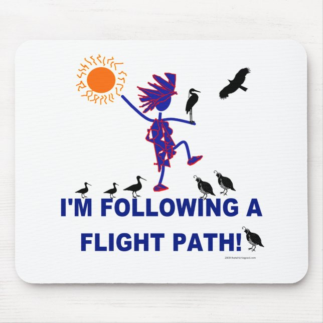 Bird Watching Flight Path Mouse Pad (Front)