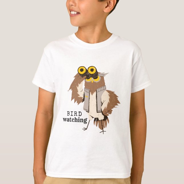 Bird watching owl T-Shirt (Front)
