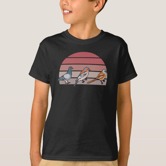 Bird Watching Retro T-Shirt (Front)