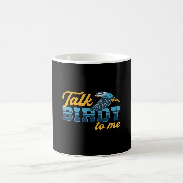 Bird Watching Retro Talk Birdy To Me Bird Watcher Coffee Mug (Center)