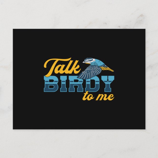 Bird Watching Retro Talk Birdy To Me Bird Watcher Postcard (Front)