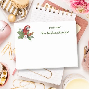 Bird Watercolor Parrot From The Desk Of Sticky Post-it Notes