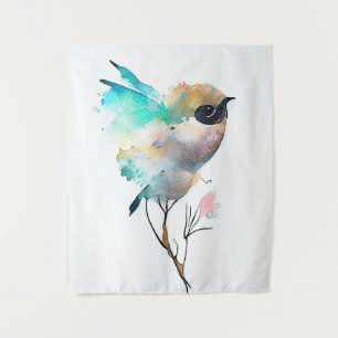 Bird Wildlife Animal Nature Watercolor Art  Tapestry
