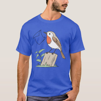 Bird with a letter News from afar gift T-Shirt