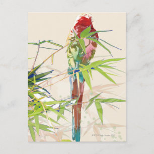 Bird with Bamboo Leaves Postcard