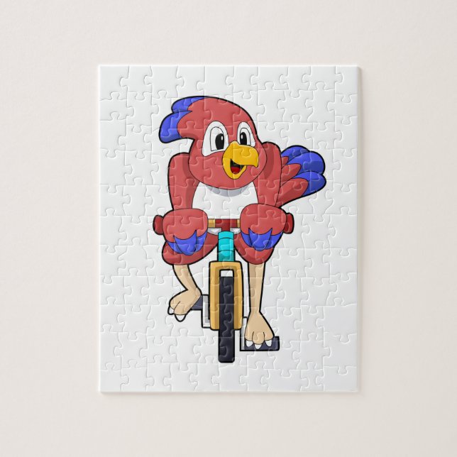 Bird with Bicycle Jigsaw Puzzle (Vertical)