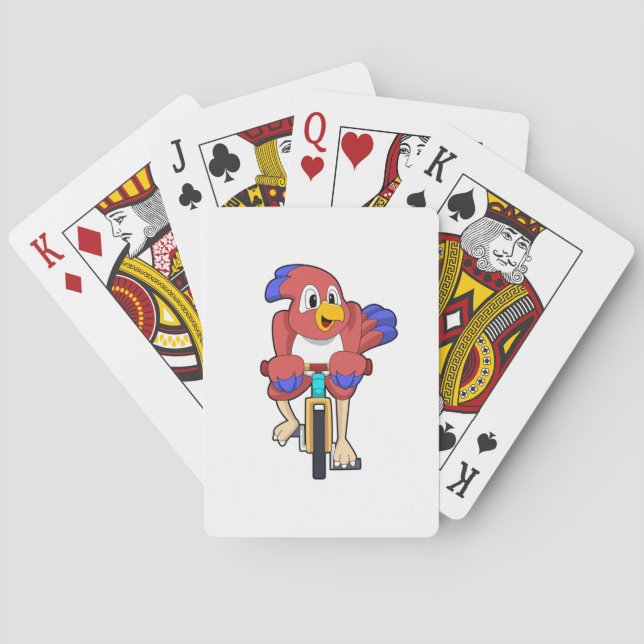 Bird with Bicycle Playing Cards (Back)