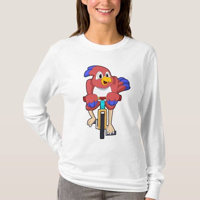 Bird with Bicycle T-Shirt (Front)