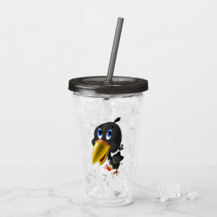 Bird with Heart Gift Acrylic Tumbler