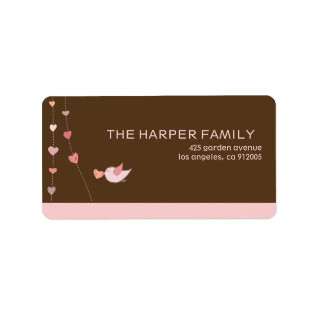 Bird with heart - Valentine's Day stickers (Front)