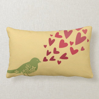 Bird with Hearts Pillow