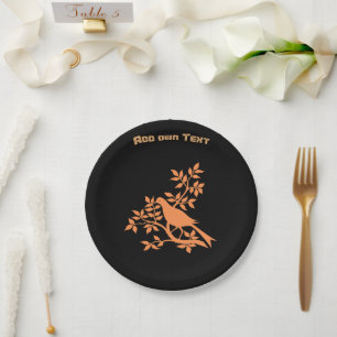 Bird with Nest image Add own text Lovely Table Paper Plate