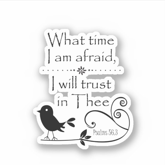 Bird with Psalms Bible Verse Scripture (Front)