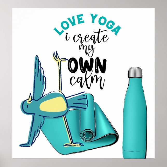 Bird Yoga Quotes Poster (Front)