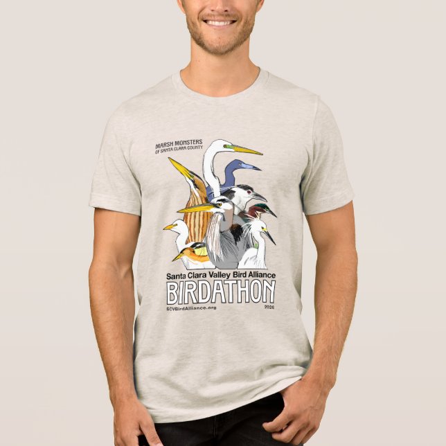Birdathon 2026 T-shirt Men Tri-Blend Shirt (Front)