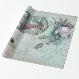 Birdcage Blossom Wrapping Paper