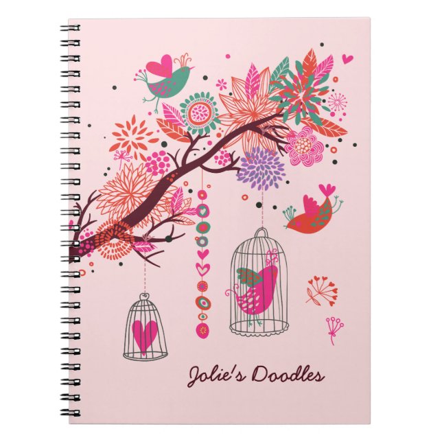 Birdcage Doodles Notebook (Front)