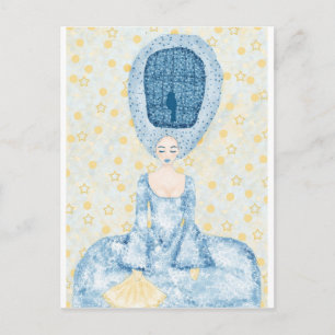 Birdcage Wig Postcard