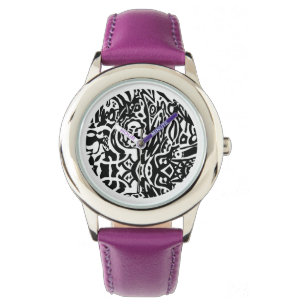 "Birdcreature" B&W Abstract Watch