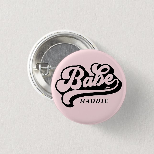 Birde Babe Custom Name Badge Button (Front & Back)