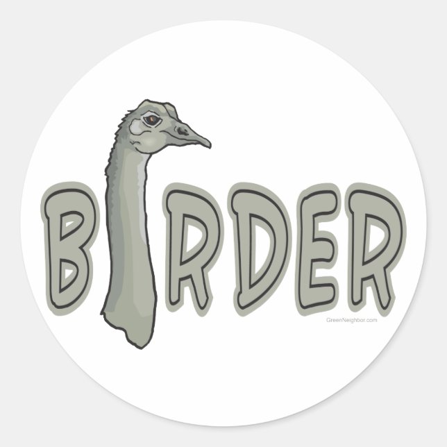 Birder Classic Round Sticker (Front)