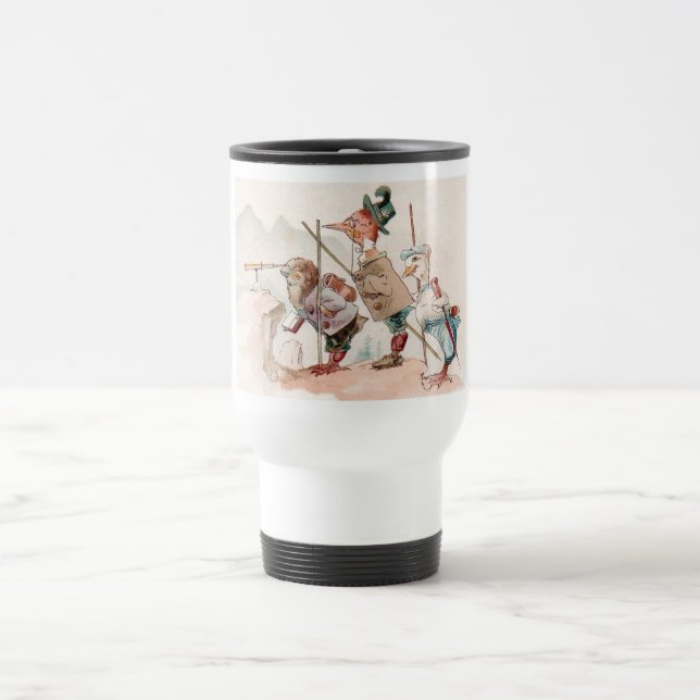 Birder's Mug - Funny Vintage Anthropomorphic Birds (Center)