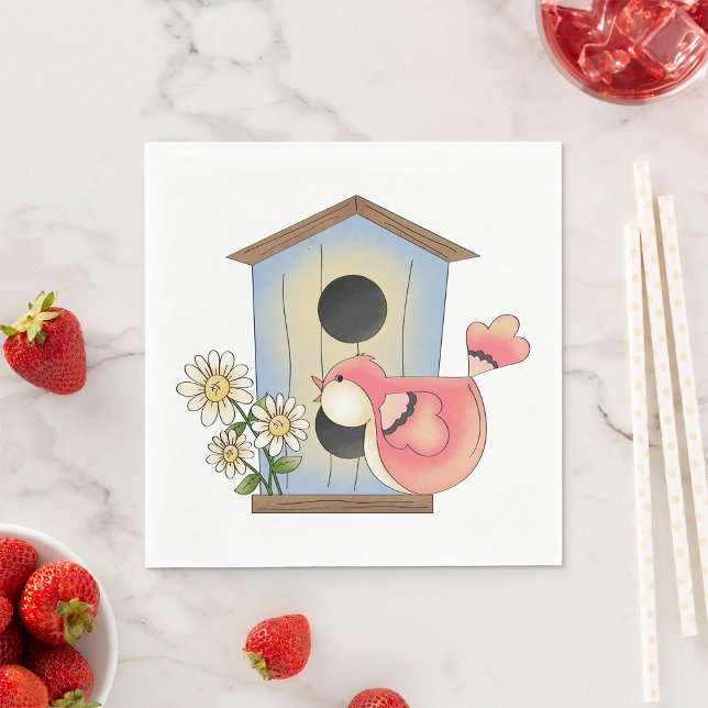 Birdhouse and Bird Napkin (Creator Uploaded)