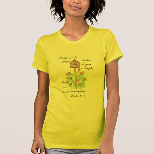 Birdhouse and scripture T-shirt
