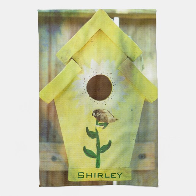 Birdhouse by Shirley Taylor Kitchen Towel (Vertical)
