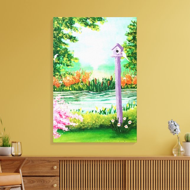 Birdhouse Canvas Print (Insitu(LivingRoom))