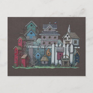 Birdhouse Collection Postcard