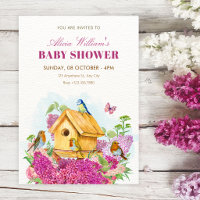 Birdhouse floral baby shower
