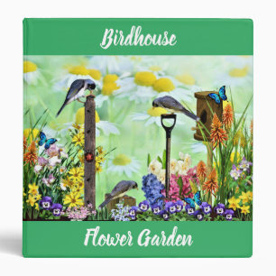Birdhouse Flower Garden Binder