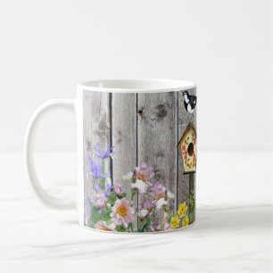 Birdhouse Flower Garden Coffee Mug