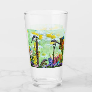 Birdhouse Flower Garden Glass