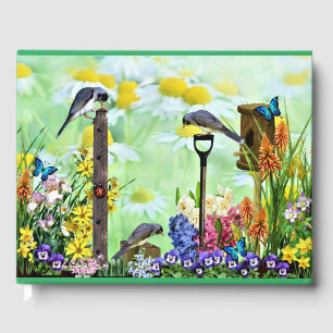 Birdhouse Flower Garden Guest Book