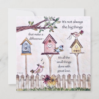 Birdhouse painting inspirational cards