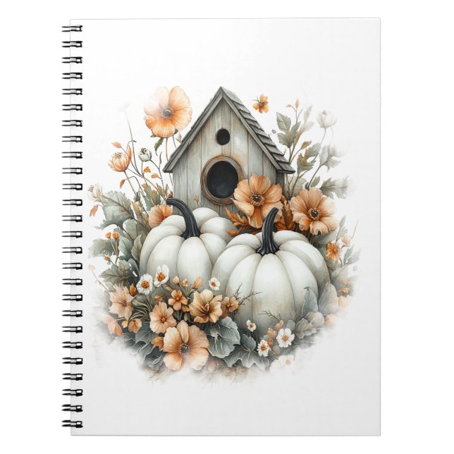 Birdhouse Shirt Country Pumpkin Notebook (Front)