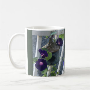 Birdhouse With Morning Glory Coffee Mug