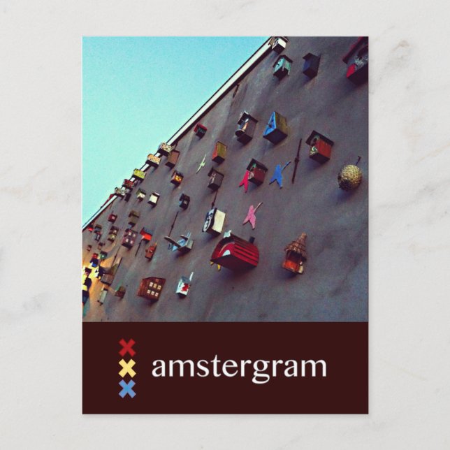 Birdhouses Amstergram Postcard (Front)