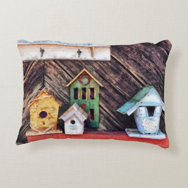 Birdhouses for Sale Decorative Pillow (Back)