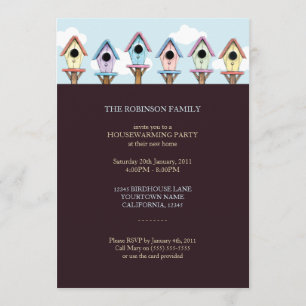Birdhouses   Housewarming Party Invitation