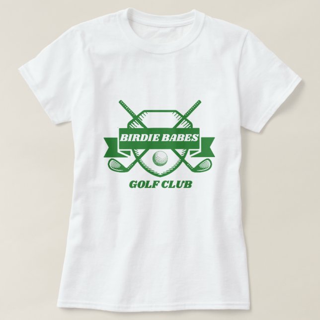 Birdie Babes Golf Shirt - Ladies Custom Tee (Design Front)