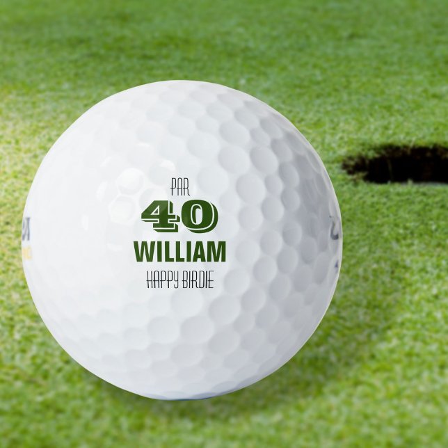 Birdie Birthday Custom Golfer Happy Golf Balls (Creator Uploaded)