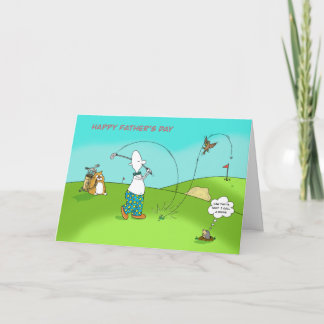 Birdie, drôle de golf Carte de fête du Père
